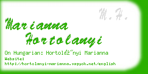 marianna hortolanyi business card
